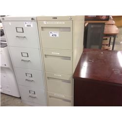 BEIGE 4 DRAWER VERTICAL FILE CABINET