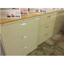 BEIGE 3 DRAWER LATERAL FILE CABINET