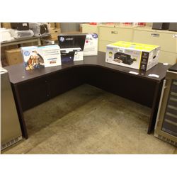 MIDNIGHT OAK 6' X 6' CORNER WORKSTATION