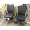 Image 2 : 2 BLACK MULTI-LEVER HI-BACK TASK CHAIRS AND APPROX. 20 BLUE ARM CHAIRS - MUST TAKE ALL