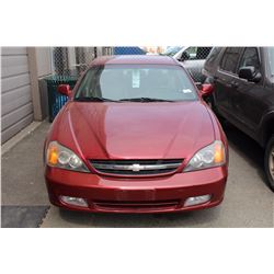 2004 CHEVROLET EPICA LT, 4DR, RED, VIN# KL1VM52L34B130676, 160,739 KM, GASOLINE, AUTOMATIC, RD,