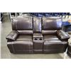Image 2 : 3 PIECE LEATHER RECLINING  SOFA SET - SOFA, LOVE SEAT, AND CHAIR