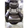 Image 1 : LEATHER SWIVEL RECLINER