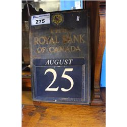 ROYAL BANK OF CANADA VINTAGE CALENDAR