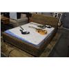 Image 1 : QUEEN SIZE WICKER HEADBOARD, FOOTBOARD, AND RAILS