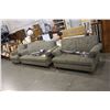 Image 2 : 3 PIECE UPHOLSTERED SOFA SET INCLUDING SOFA, LOVE SEAT, AND CHAIR