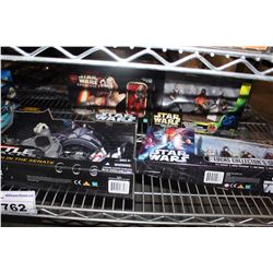8 STAR WARS PACKAGED TOYS AND ACTION FIGURES