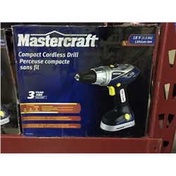 MASTERCRAFT 18 VOLT COMPACT CORDLESS DRILL