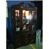 Image 2 : CHERRY FINISH LIGHTED BUFFET & HUTCH