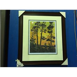 FRAMED LIMITED EDITION PRINT "PINES AT SUNSET" BY GROUP OF SEVEN ARTIST TOM THOMSON 201/950