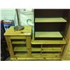 Image 1 : PINE TV STAND & SMALL 2' BOOK SHELF