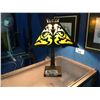 Image 1 : VINTAGE GREEN SLAG GLASS TABLE LAMP