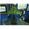 Image 2 : VINTAGE GREEN SLAG GLASS TABLE LAMP