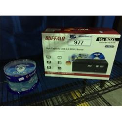 BUFFALO MEDIA STATION BLU-RAY BURNER WITH STACK  OF DISC