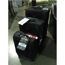 3 PIECE SWISS GEAR LUGGAGE BLACK