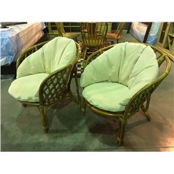 2 RATTAN SIDE CHAIRS