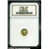 Image 1 : 1849 G$1 Open Wreath MS64 NGC.