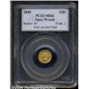 Image 1 : 1849 G$1 Open Wreath MS64 PCGS.