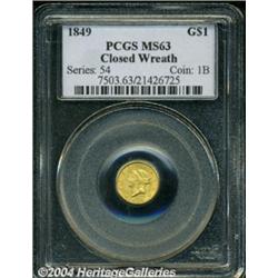 1849 G$1 Closed Wreath MS63 PCGS.