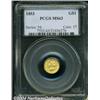 Image 1 : 1853 G$1 MS63 PCGS.