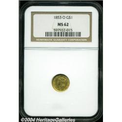 1853-O G$1 MS62 NGC.