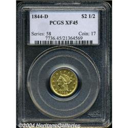 1844-D $2 1/2 XF45 PCGS.
