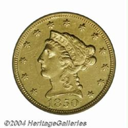 1850-C $2 1/2 AU50 PCGS.