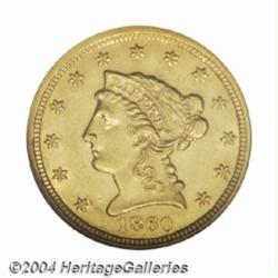 1860 $2 1/2 Old Reverse, Type One MS61 NGC.