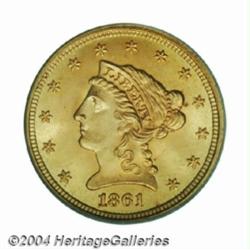 1861 $2 1/2 New Reverse, Type Two MS66 PCGS.