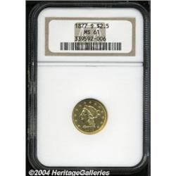 1877-S $2 1/2 MS61 NGC.