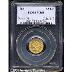 1888 $2 1/2 MS63 PCGS.