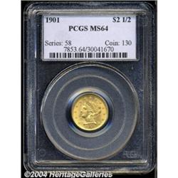 1901 $2 1/2 MS64 PCGS.