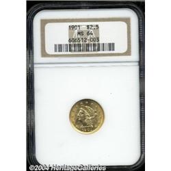 1901 $2 1/2 MS64 NGC.