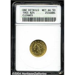 1905 $2 1/2 --Cleaned--ANACS. Unc Details, Net AU50.