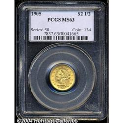 1905 $2 1/2 MS63 PCGS.