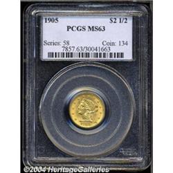 1905 $2 1/2 MS63 PCGS.