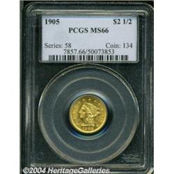 1905 $2 1/2 MS66 PCGS.