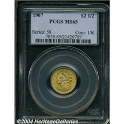 1907 $2 1/2 MS65 PCGS.