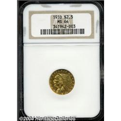 1910 $2 1/2 MS64 NGC.