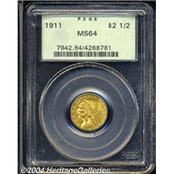 1911 $2 1/2 MS64 PCGS.