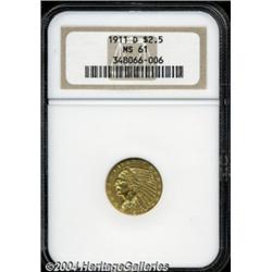 1911-D $2 1/2 MS61 NGC.