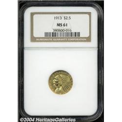 1913 $2 1/2 MS61 NGC.