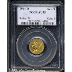 1914-D $2 1/2 AU55 PCGS.
