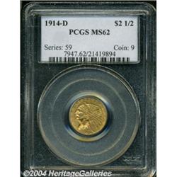 1914-D $2 1/2 MS62 PCGS.