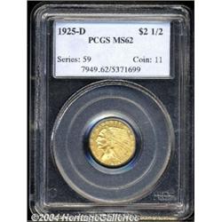 1925-D $2 1/2 MS62 PCGS.