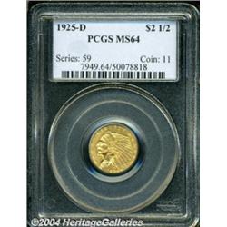 1925-D $2 1/2 MS64 PCGS.