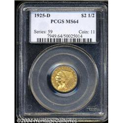 1925-D $2 1/2 MS64 PCGS.
