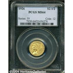 1926 $2 1/2 MS64 PCGS.