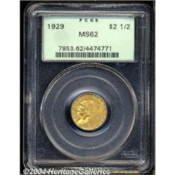 1929 $2 1/2 MS62 PCGS.