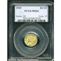 1929 $2 1/2 MS64 PCGS.